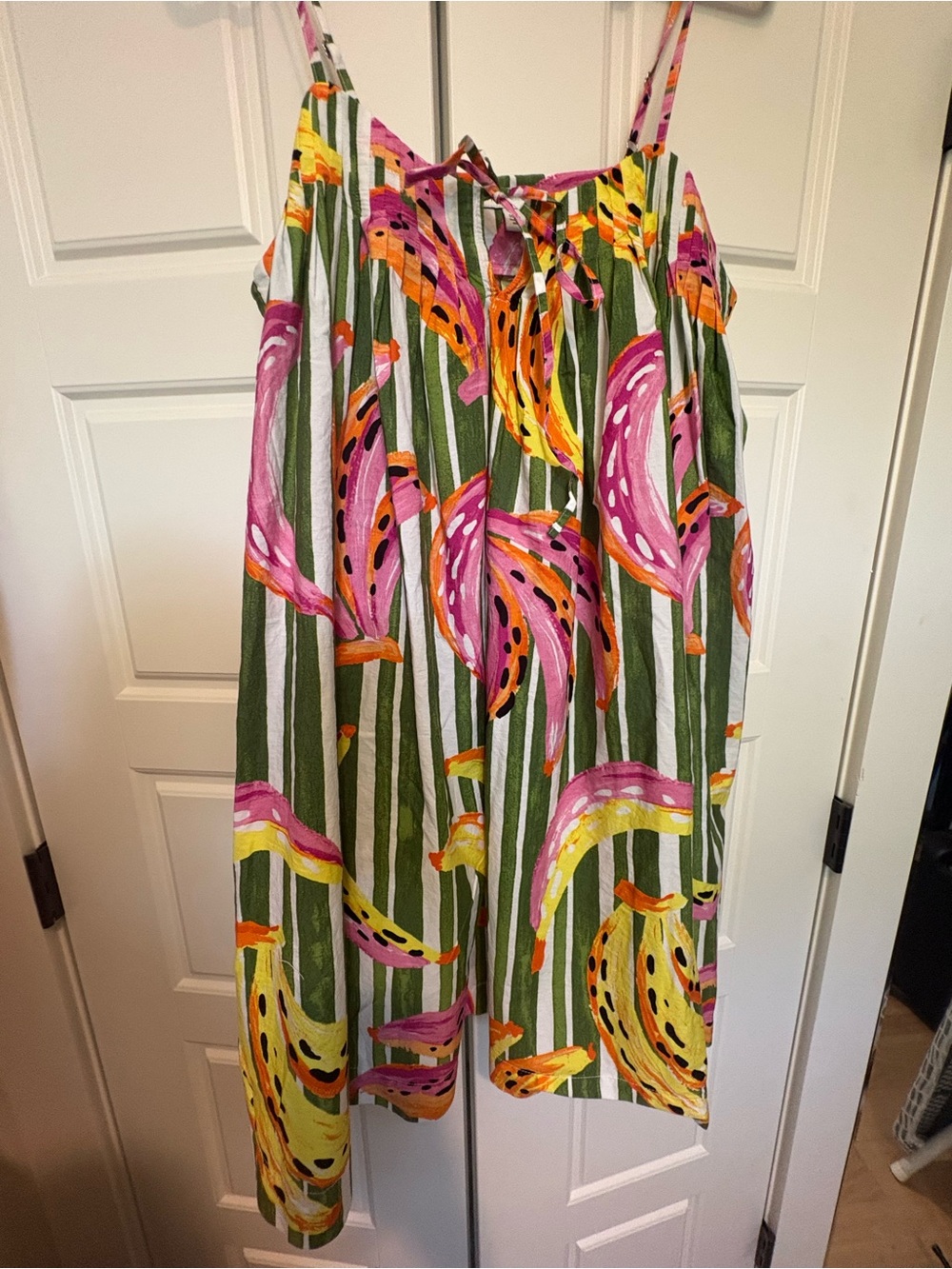 Viral Women’s Strappy Sw in Green, Pink & Yellow banana dress tunic beach